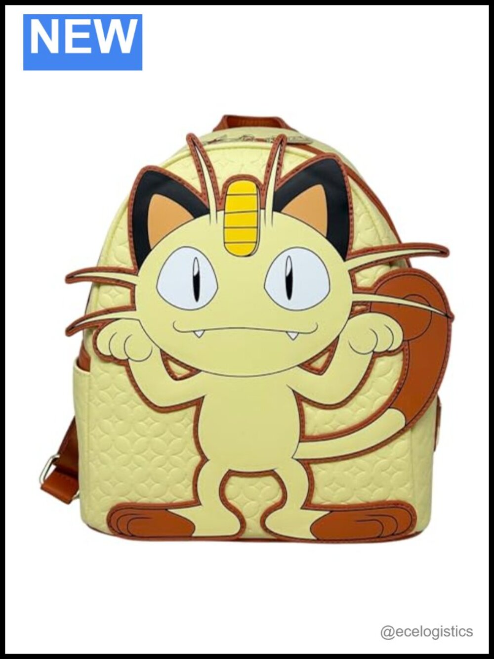 Loungefly Pokemon Meowth Cosplay Women's Faux Leather Double Strap Shoulder Bag